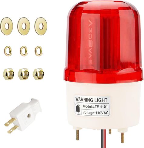 Industrial LED Rotating Strobe Beacon Warning Lights, 110v AC Electrical Revolving Signal Lights for Emergency, No Buzzer in Saudi Arabia