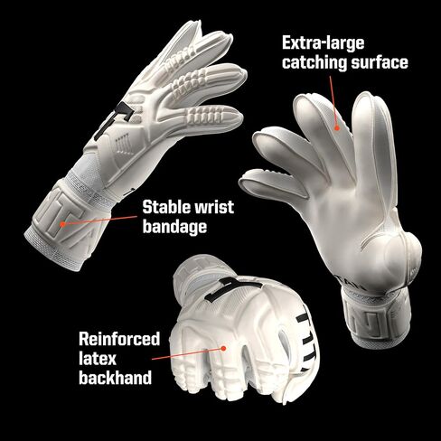 T1TAN Classic 1.0 White-Out Junior Soccer Gloves Kids - Goalie Gloves for Goalkeeper - Football - Kids & Youth in Saudi Arabia