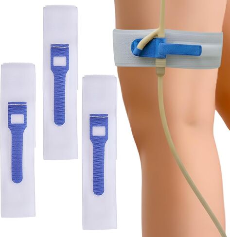 Foley Catheter Leg Strap - Secure & Comfortable Non-Slip Holder for Urinary Drainage Bags - with Silicone to Reduce Slipping - Soft-Touch Fabric, Adjustable Fit, Reusable 3-Pack in Kuwait