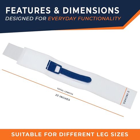 Foley Catheter Leg Strap - Secure & Comfortable Non-Slip Holder for Urinary Drainage Bags - with Silicone to Reduce Slipping - Soft-Touch Fabric, Adjustable Fit, Reusable 3-Pack in Kuwait