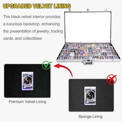 حقيبة عرض للمعارض التجارية - واجهة عرض كبيرة بقفل من الألومنيوم مقاس 34 بوصة × 22 بوصة لبطاقات التداول والبطاقات الرياضية وTCG والمجوهرات - خفيفة الوزن وقابلة للحمل للمعارض والمؤتمرات والمقتنيات in Kuwait