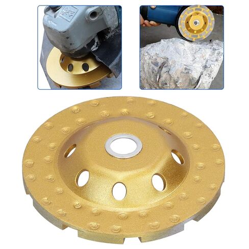Grinding Cup Wheel Bowl Cutting Disc Double Row Polishing Pad Hardware Gold 125mm for Granite Stone Marble Masonry Concrete in Saudi Arabia