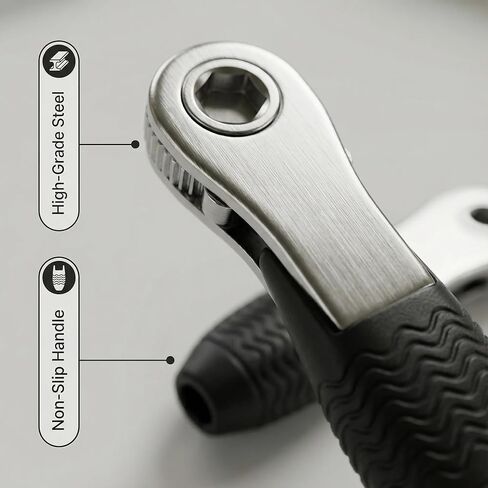 Magnetic Ratchet Screwdriver Reversible Ratcheting Screwdriver Wrench, Bender, Crosshead Cover, Narrow Space Compact for Tight Spaces, DIY/Home/Car Repairs Gift for DIYers, Handymen & Men in Saudi Arabia