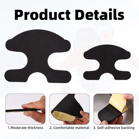 8 قطع من وسادات أحذية التزلج على الجليد، حذاء تزلج أسود مناسب للكعب الإسفنجي، واقيات التزلج، حشوات عازلة للحد من إكسسوارات الكاحل المصابة in Saudi Arabia