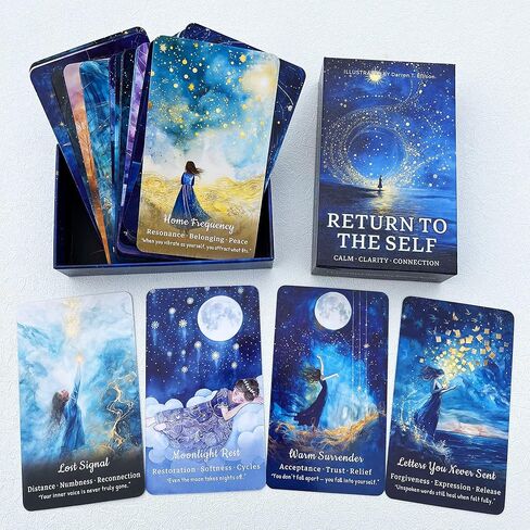 GZXINKE Cosmic Oracle Cards, Universe Message Oracle Cards for Beginners, Inner Strength, Spiritual Guidance Oracle Deck, Universal Wisdom for Daily Use, Readings, and Meditation in Kuwait
