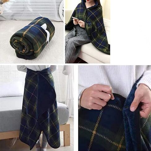 Comfy Blanket - Cozy Legs Feet Warmer Cover with Buttons Super Soft Plush Wheelchair Cloak for Patients Elders Cold Weather in Saudi Arabia