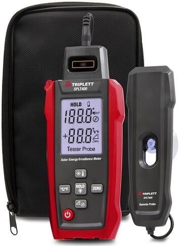 Triplett SPLT400 Solar Irradiance and Temperature Meter, Sunlight Intensity Measurement with Tilt Angle and Compass in Saudi Arabia