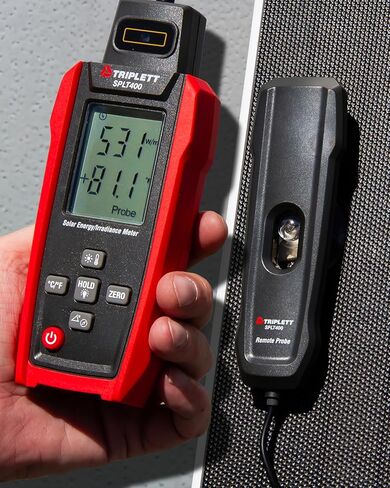 Triplett SPLT400 Solar Irradiance and Temperature Meter, Sunlight Intensity Measurement with Tilt Angle and Compass in Saudi Arabia