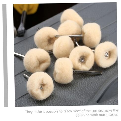 BESTYASH 10pcs Mini Wool Polishing Wheels for Crafting Polishing and Buffing Gemstones Compatible Metal and Ceramics Soft Wool Grinding Heads for Polisher Equipment in Saudi Arabia