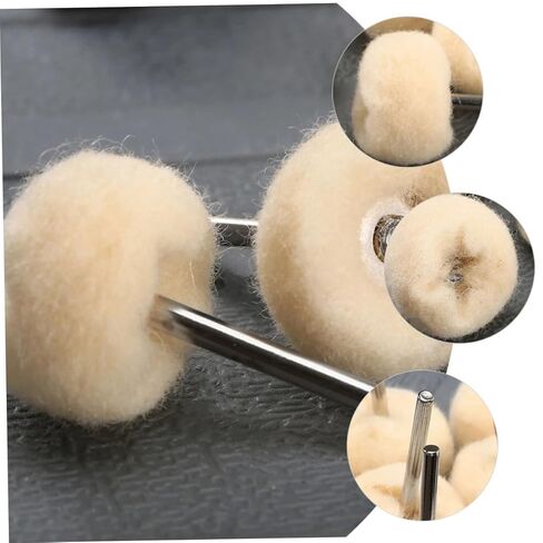 BESTYASH 10pcs Mini Wool Polishing Wheels for Crafting Polishing and Buffing Gemstones Compatible Metal and Ceramics Soft Wool Grinding Heads for Polisher Equipment in Saudi Arabia