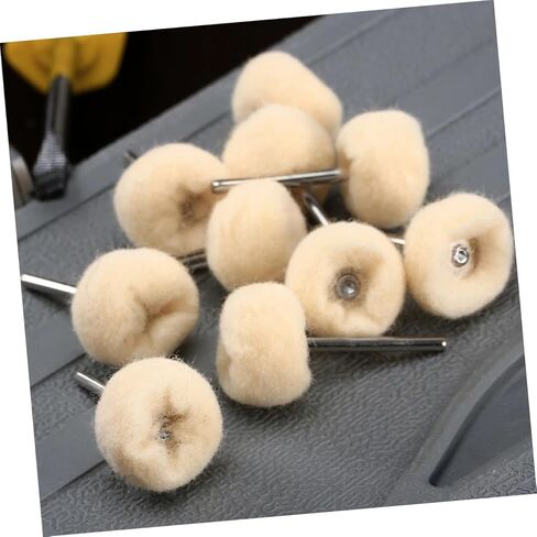 BESTYASH 10pcs Mini Wool Polishing Wheels for Crafting Polishing and Buffing Gemstones Compatible Metal and Ceramics Soft Wool Grinding Heads for Polisher Equipment in Saudi Arabia