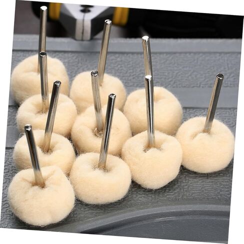BESTYASH 10pcs Mini Wool Polishing Wheels for Crafting Polishing and Buffing Gemstones Compatible Metal and Ceramics Soft Wool Grinding Heads for Polisher Equipment in Saudi Arabia