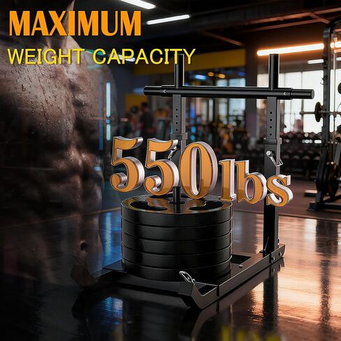 زلاجة وزن قابلة للتعديل من GanFindX للتدريب على الدفع والسحب، زلاجة لياقة بدنية شديدة التحمل مع 5 مقابض قابلة للتعديل، تعمل على تحسين السرعة والقوة، تناسب لوحات الوزن مقاس 1 بوصة و2 بوصة in Kuwait