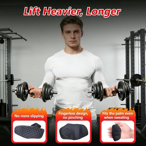 مقابض تمرين مضادة للانزلاق، مقابض وزن من السيليكون للرجال والنساء، مقابض يد مطاطية لصالة الألعاب الرياضية لرفع الأثقال، قفازات مريحة للتمرين، واقي راحة اليد للسحب، الدمبل، الحديد، التدريب، التمرين in Kuwait