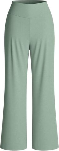 Wide Leg Yoga Pants for Women High Waisted Lightweight Relaxed Lounge Pants Soft Gym Fitted Workout Leggings in Saudi Arabia