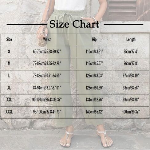 Women Cotton Linen Harem Pants Summer Casual Lounge Palazzo Pants Wide Leg Beach Travel Trousers with Pockets in Saudi Arabia