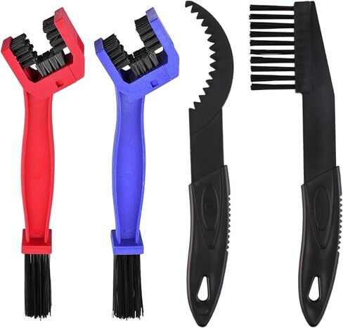 مجموعة أدوات تنظيف سلسلة الدراجات مكونة من 4 قطع، فرشاة مجموعة أدوات تنظيف سلسلة الدراجة العالمية لإزالة الأوساخ للدراجات النارية والدراجات الجبلية in Kuwait