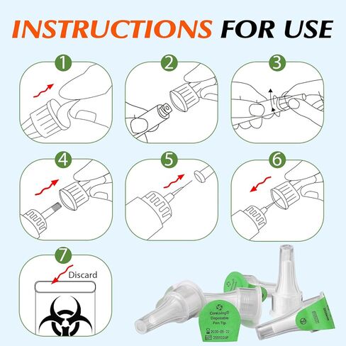 Pen Tips 31G x 8mm, Universal Fit, 100/bx, Sterile, Comfortable in Kuwait