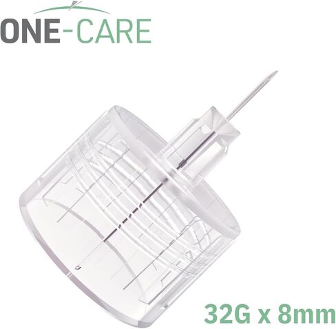 ONE-CARE Pen Tips 32G x 8 mm (5/16") – Ultra-Fine Comfort Design, Thin-Wall Flow Technology, Universal Twist-On Fit, Individually Sealed, 100 Count in Kuwait