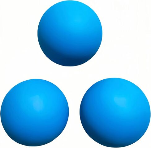 3 Pack Blue Squash Balls 2.2 Inch Diameter High Bounce Reflex Ball Reaction Ball for Beginners Racquetball Training in Kuwait