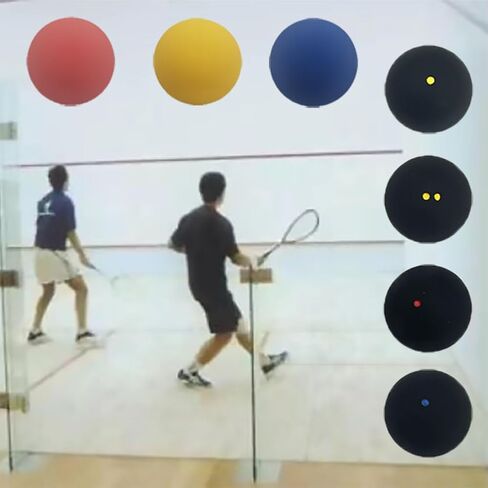 3 Pack Blue Squash Balls 2.2 Inch Diameter High Bounce Reflex Ball Reaction Ball for Beginners Racquetball Training in Kuwait