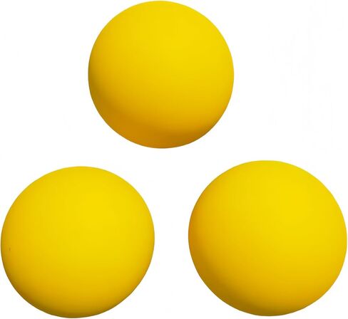 Yellow Practice Squash Balls 3 Pack 2.2 Inch Diameter High Bounce Reflex Ball Reaction Ball for Beginners Racquetball Training in Kuwait