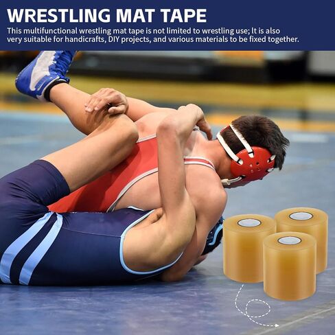 24 لفة 3 بوصة أو 4 بوصة × 84 بوصة شريط حصيرة المصارعة شريط أرضي للجمباز سجادة تمارين المصارعة شريط غطاء التماس عالي التحمل سجادة جيو جيتسو (أ، 3 بوصات) in Kuwait