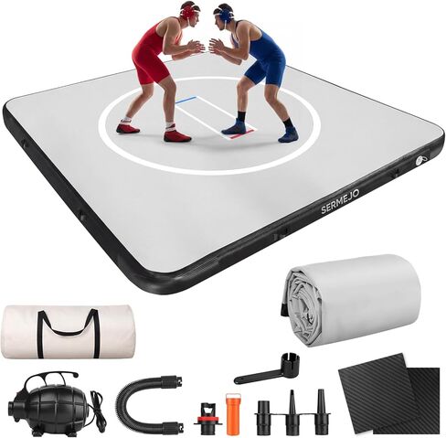 Wrestling Mat Inflatable 10x10 FT Flodable Jiu Jitsu Mats Portable 4" for Home Training, BJJ, MMA, Grappling, Judo, Martial Art, Boxing Indoor Outdoor in Saudi Arabia