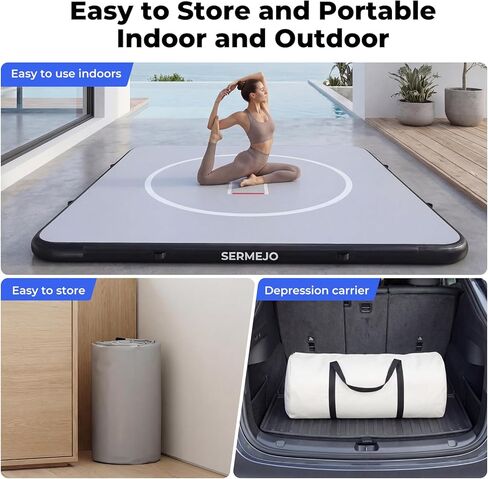 Wrestling Mat Inflatable 10x10 FT Flodable Jiu Jitsu Mats Portable 4" for Home Training, BJJ, MMA, Grappling, Judo, Martial Art, Boxing Indoor Outdoor in Saudi Arabia