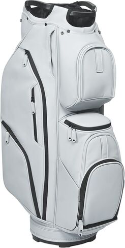 14-Way Golf Cart Bag - Waterproof Synthetic Leather Golf Bag with Multiple Pockets, Durable Golf Club Bag for Men & Women, Available in Black, Blue, Gray in Saudi Arabia