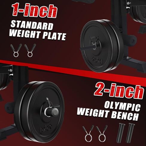 1500LBS 6 in 1 Weight Bench Set with Leg Extension/Curl and Preacher Curl, Bench Press Set and barbell Rack with Safety Bar Catches, Foldable Workout Benches for Home(US Stock) in Saudi Arabia