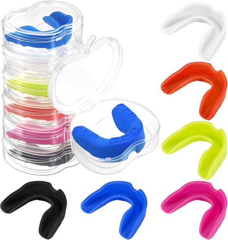 6Pack Mouth Guard for Sports with Storage Box,Moldable Youth Mouth Guard Football Silicone Mouthguard Boxing in Kuwait