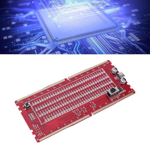 Fafeicy DDR5 RAM Slot LED Tester Card 3.3V Battery Powered 1600MHz DDR3 RAM Test Tool with LED Lights for Fault Finding in Saudi Arabia