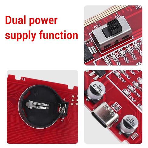 Fafeicy DDR5 RAM Slot LED Tester Card 3.3V Battery Powered 1600MHz DDR3 RAM Test Tool with LED Lights for Fault Finding in Saudi Arabia