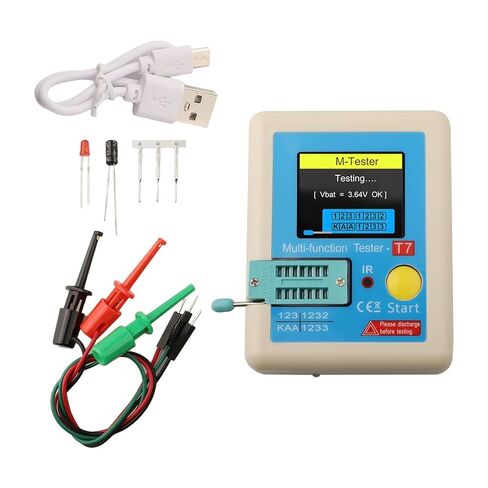 LCR-T7 Transistor Tester with 3.5 Inch Color Display, Multi-Function Component Analyzer for Diode Triode Capacitor Resistor MOSFET LCR ESR, Auto Detection and Self-Calibration in Saudi Arabia