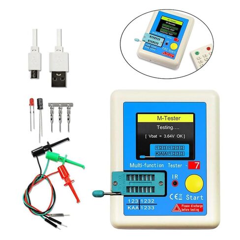 LCR-T7 Transistor Tester with 3.5 Inch Color Display, Multi-Function Component Analyzer for Diode Triode Capacitor Resistor MOSFET LCR ESR, Auto Detection and Self-Calibration in Saudi Arabia