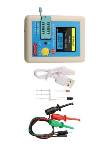 LCR-T7 Transistor Tester with 3.5 Inch Color Display, Multi-Function Component Analyzer for Diode Triode Capacitor Resistor MOSFET LCR ESR, Auto Detection and Self-Calibration in Saudi Arabia