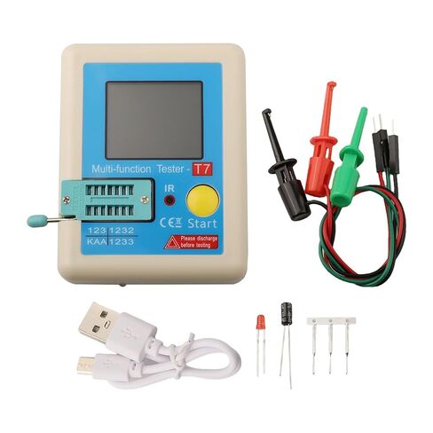 LCR-T7 Transistor Tester with 3.5 Inch Color Display, Multi-Function Component Analyzer for Diode Triode Capacitor Resistor MOSFET LCR ESR, Auto Detection and Self-Calibration in Saudi Arabia