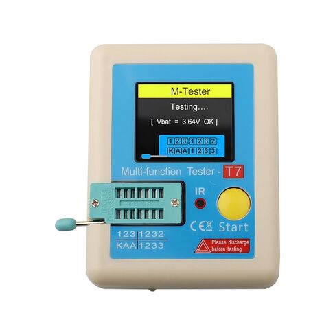 LCR-T7 Transistor Tester with 3.5 Inch Color Display, Multi-Function Component Analyzer for Diode Triode Capacitor Resistor MOSFET LCR ESR, Auto Detection and Self-Calibration in Saudi Arabia