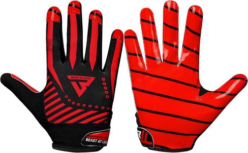 Youth Football Gloves, Breathable Performance Football Gloves for Kids & Adults, Sticky Youth Wide Receiver Gloves, Ideal Gloves for Ultimate Grip & Comfort in Kuwait