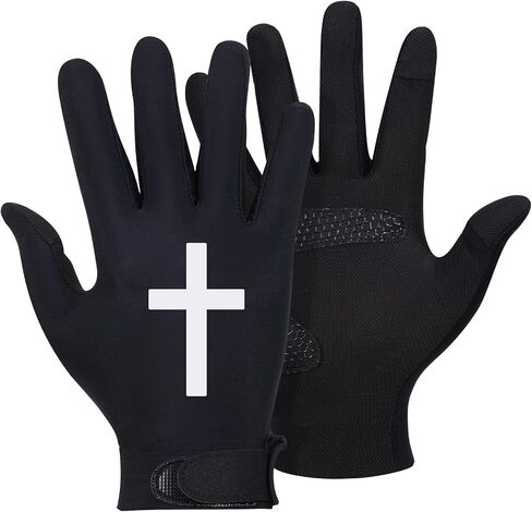 lotoo Youth Football Gloves, Cross Faith Receiver Flag Football Gloves with Sticky Grip for Practice/Recreational Play/Games, Christian Football Gloves for Men and Women, Breathable, Non-Slip in Saudi Arabia