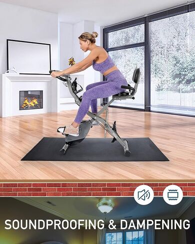 سجادة أرضية لمعدات اللياقة البدنية وواقي للأرضية لأجهزة المشي ودراجات التمرين والإكسسوارات، مطاط حقيقي سميك عالي التحمل in Kuwait