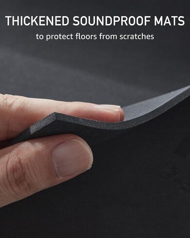 سجادة أرضية لمعدات اللياقة البدنية وواقي للأرضية لأجهزة المشي ودراجات التمرين والإكسسوارات، مطاط حقيقي سميك عالي التحمل in Kuwait