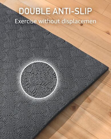 سجادة أرضية لمعدات اللياقة البدنية وواقي للأرضية لأجهزة المشي ودراجات التمرين والإكسسوارات، مطاط حقيقي سميك عالي التحمل in Kuwait