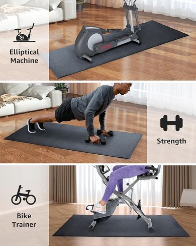 سجادة أرضية لمعدات اللياقة البدنية وواقي للأرضية لأجهزة المشي ودراجات التمرين والإكسسوارات، مطاط حقيقي سميك عالي التحمل in Kuwait