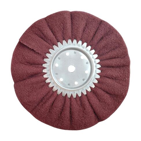 10 Inch x 2 Section Satin Non Woven Abrasive Airway Buffing Wheel for Angle Grinder, 5/8 Inch Arbor Hole, Medium Fine, 1PC in Saudi Arabia