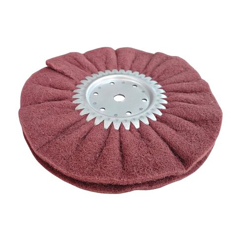 10 Inch x 2 Section Satin Non Woven Abrasive Airway Buffing Wheel for Angle Grinder, 5/8 Inch Arbor Hole, Medium Fine, 1PC in Saudi Arabia