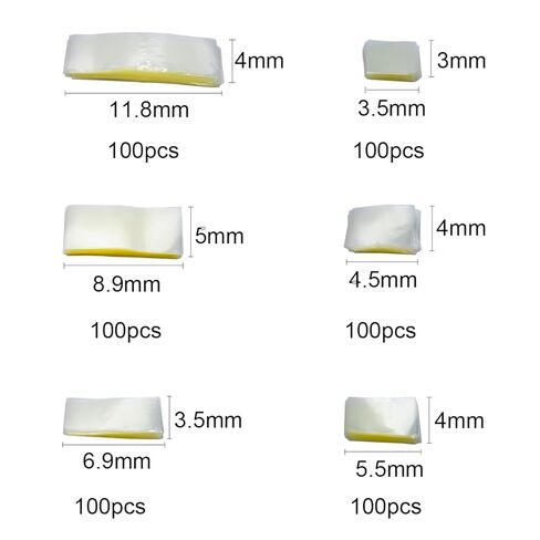 600 قطعة من غلاف الانكماش الحراري PVC الشفاف، أختام الانكماش الحراري المثقوبة للزجاجات والجرار وأنابيب ملمع الشفاه تناسب الغطاء، 6 مقاسات 1.38 × 1.18 بوصة 1.77 × 1.57 بوصة 2.17 × 1.57 بوصة 2.72 × 1.38 بوصة 3.5 × 1.97 بوصة 4.65 × 1.57 بوصة in Kuwait
