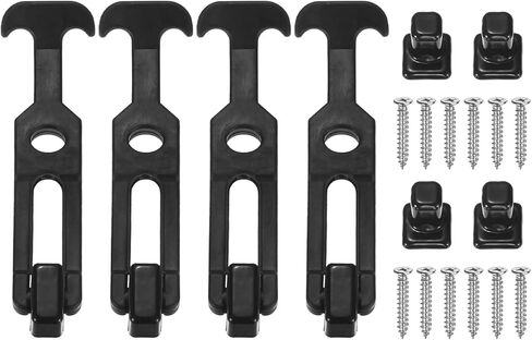 4-Pack T-Handle Rubber Flexible Draw Latches,6.3" Flexible Draw Latches Flexible T-Handle Hasp Rubber with Screws for Toolbox/Golf Cart/Vehicle Engine/Cooler/Hood [Black] in Kuwait