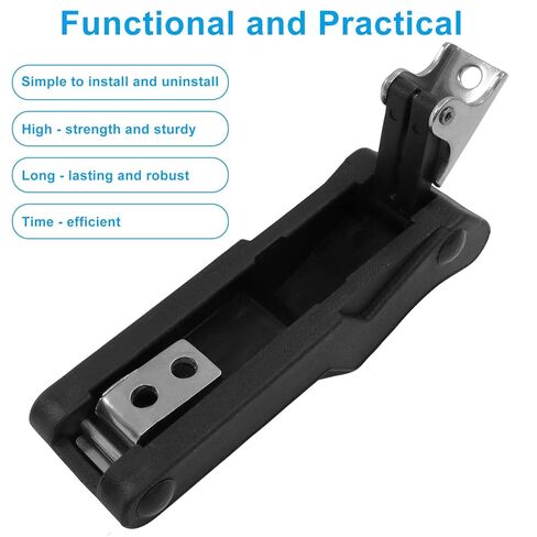 2 Pack Flexible Rubber Draw Latch, Stainless Steel Keeper Heavy Duty Storage Latch for Cooler, Boat & Tool Box - Black in Kuwait